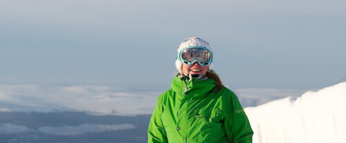Lady on Cairngorm Mountain slopes