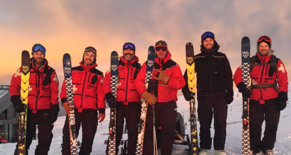 Team Members in Snow