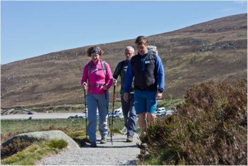 Guests on a guided walk