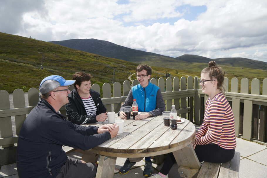 Family at Cairngorm Cafe
