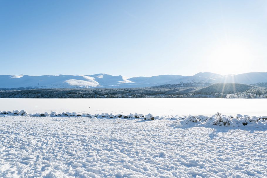 The Cairngorms from Loch Morlich