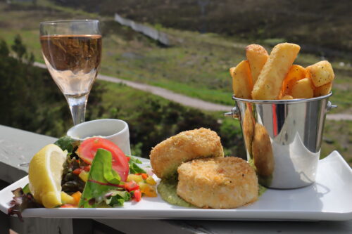 Fishcakes on Terrace