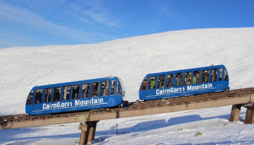 Funicular Trains in Winter
