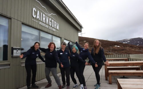 Team outside Cairngorm Cafe