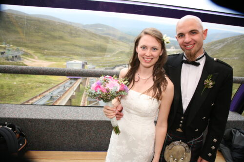 Bride & Groom on Railway