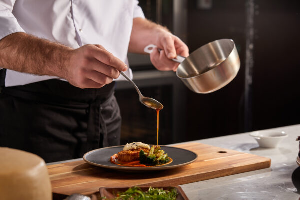 Chef Preparing Dish