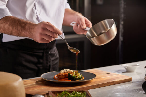 Chef Preparing Dish
