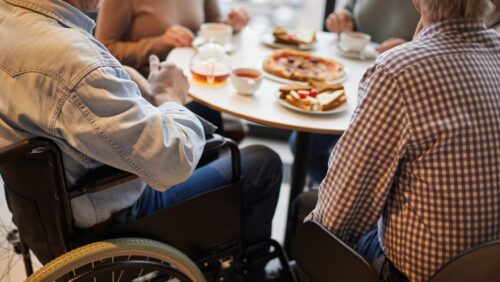 Wheelchair in Restaurant