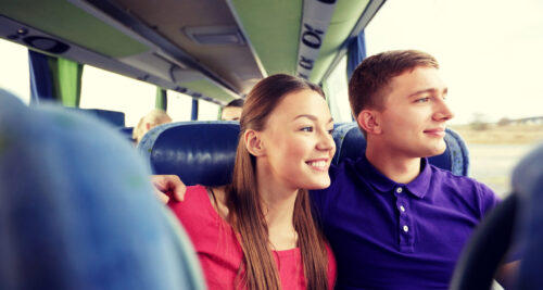 Couple on Coach Trip