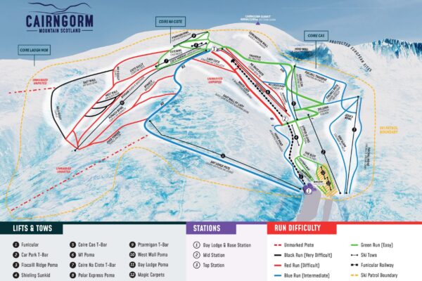 Cairngorm Mountain Piste Map