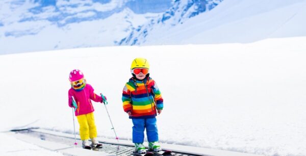 Children on Ski Uplift