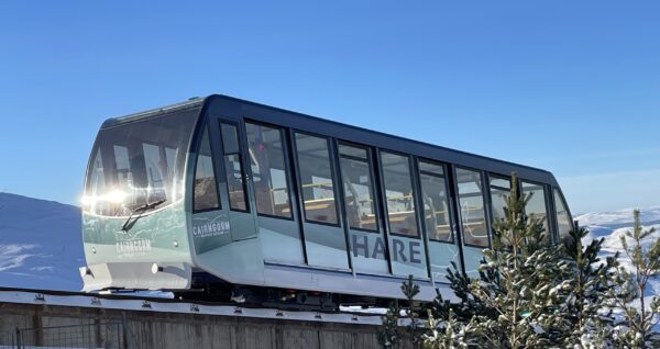 Mountain Railway in snow.