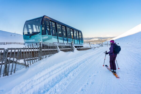 Mountain Railway in Winter