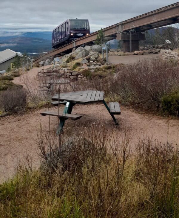 Cairngorm Mountain Railway on tracks