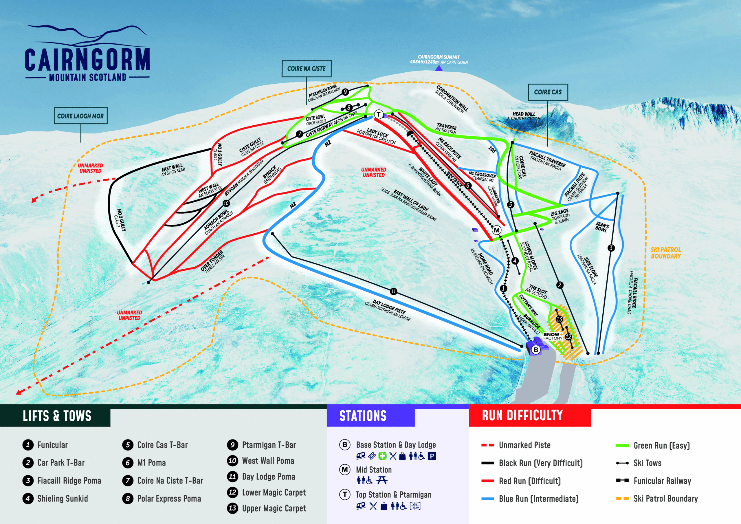 Cairngorm Mountain Piste Map 2023