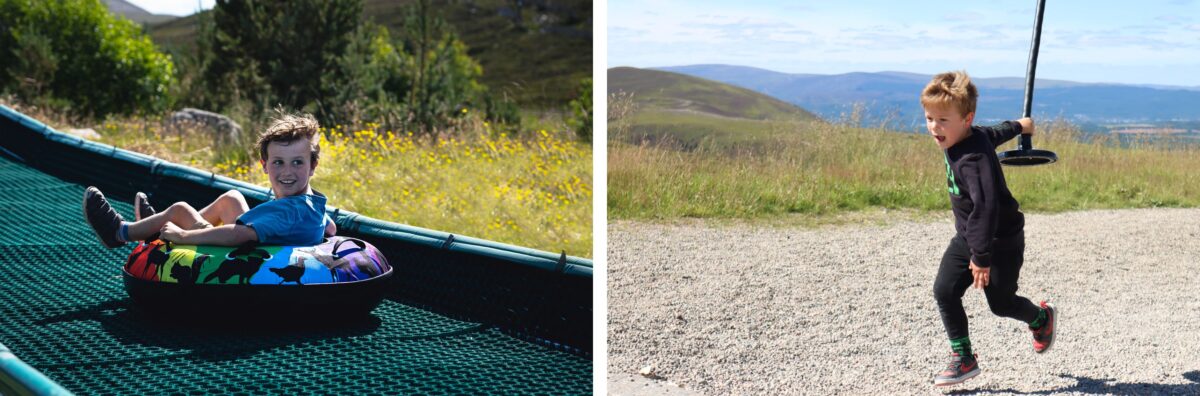 Children at Cairngorm Mountain tubing park