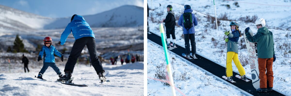 Learning to ski at Cairngorm Mountain