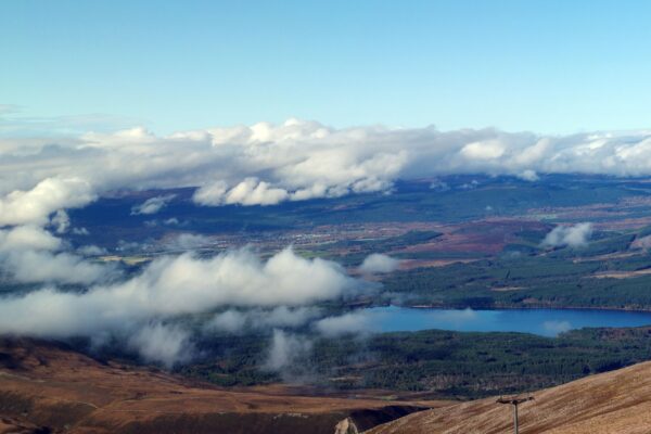 View of Loch Morlich from Cairngorm Mountain