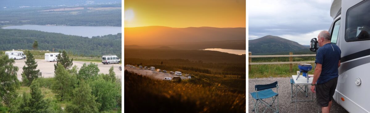 Motorhome site at Cairngorm Mountain