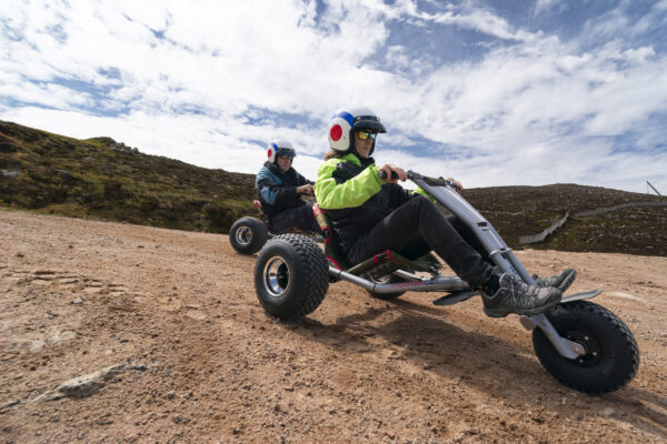 People on carts at Cairngorm Mountain