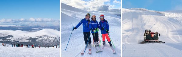 Snowsports customers at Cairngorm Mountain slopes