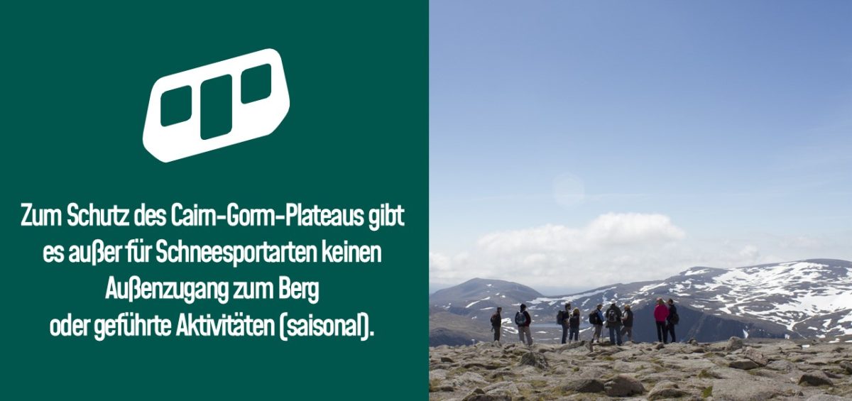 Protecting the plateau at Cairn Gorm in German