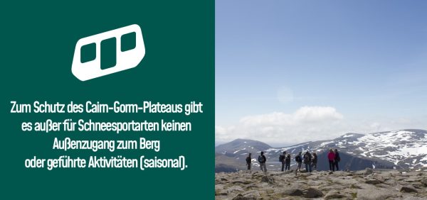 Protecting the plateau at Cairn Gorm in German